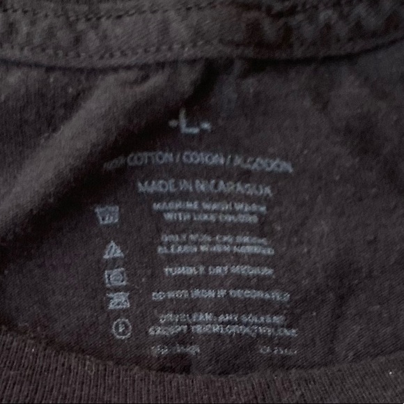 Good Vibes Graphic Black Donut T-Shirt Size Large - Picture 5 of 5